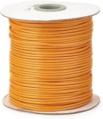 Productafbeelding van SnelShoppen - 160 Meter 0.5mm Waxed Polyester Cord String - DIY Macrame, Beading en Sieraden maken - Oranje - Perfect voor Creatieve Projecten en Fees