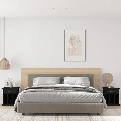 Obrázok produktu pre vidaXL Nočné stolíky 2 ks čierne 43x36x50 cm