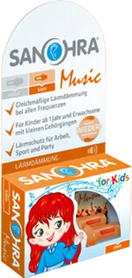 Obrázok produktu pre Štuple do uší Sanohra hudba malé