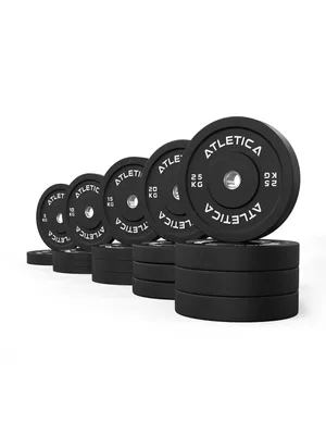 Produktbild von ATLETICA Bumper Plates Set | 300 kg bestehend aus 4 x 5 kg ∣ 4 x 10 kg ∣ 4 x 15 kg ∣ 4 x 20 kg ∣ 4 x 25 kg