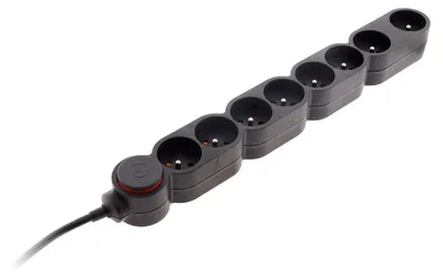 Immagine prodotto di Zenitech Ciabatta da 8 prese con interruttore, nera, 1,5 m
