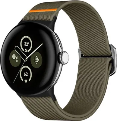 Obrázek produktu pro Nylonový řemínek pro Google Pixel Watch 4 / 3 / 2 / 1 41 mm elastický Premium zelený