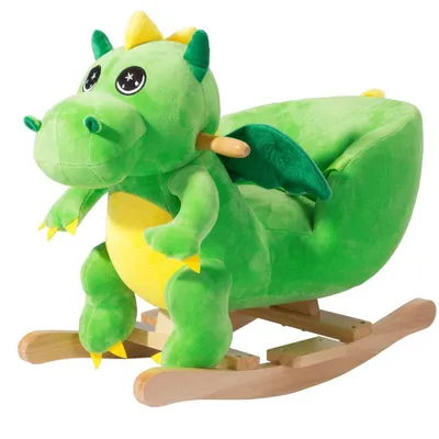 Produktbild von Schaukeltier DINO mit Sicherheitsgurt, grün