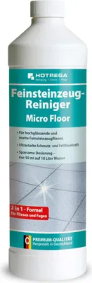 Produktbild von HOTREGA Feinsteinzeug Reiniger Micro Floor intensive Reinigung und Pflege für Feinsteinzeugfliesen 1 L