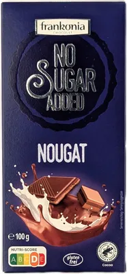 Produktbild von Frankonia Nougat Schokolade No Sugar added 100g Tafel