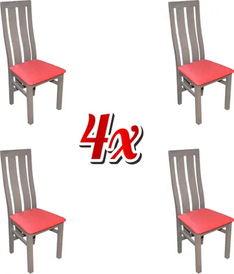Obrázek produktu pro Kompletní sada K69 Design 4x sada židlí Jídelna Textilní čalounění sedadel Židle