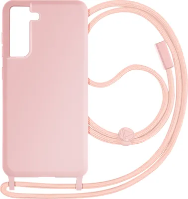 Image de Avizar, housse pour chaîne Samsung Galaxy S21 FE, chaîne de 80 cm, rose clair
