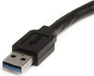 Zdjęcie produktu dla StarTech.com USB3AAEXT10M, 10 m, USB A, USB A, USB 3.2 Gen 1 (3.1 Gen 1), 5 Gbit/s, Czarny