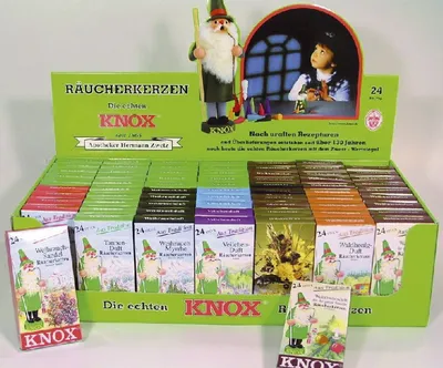 Produktbild von Räucherkerzen m. Duft sortiert