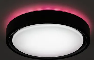 Zdjęcie produktu dla Plafon RGB z pilotem 36 cm LED 28W czarny okrągły Foster 3283 Rabalux
