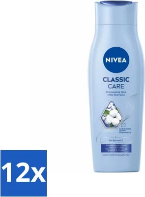 Produktbild von NIVEA - Shampoo - Classic Care - Gesunde Pflege - Glänzendes Haar - 250 ml - Vorteilspack - 12 Stücke
