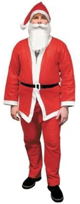Produktbild von Nikolauskostüm Weihnachtsmann-Kostüm Karneval Hose Mantel Mütze Bart Gürtel