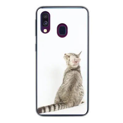 Produktbild von MuchoWow® Handyhülle Schutzhülle Hülle für Samsung Galaxy A40 Katze - Haustiere - Fell Silikon Softcase Handy Hülle - Handy-Tasche