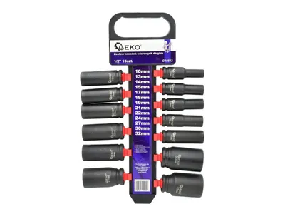 Image de GEKO Douilles à percussion 1/2", 13 pièces G10512