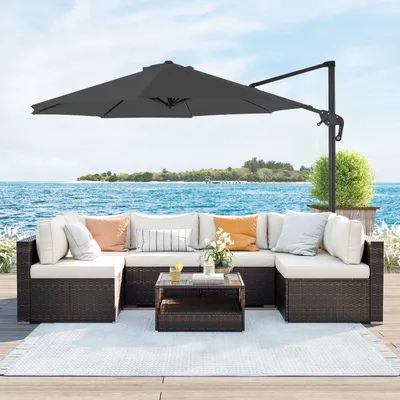Produktbild von SONGMICS Sonnenschirm Ø 300 cm UPF 50+ mit Ständer