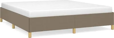 Produktbild von vidaXL Bettgestell ohne Matratze Taupe 180x200 cm Stoff