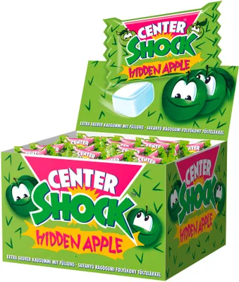 Zdjęcie produktu dla Centre Shock Hidden Apple guma do żucia o płynnym smaku jabłkowym 400g