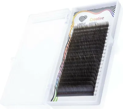 Produktbild von Wimpernverlängerung Einzelwimpern Eyelash Braun Dark Chocolate Color Lovely Mix, Stärke:0.10mm, Biegung:D-Curl