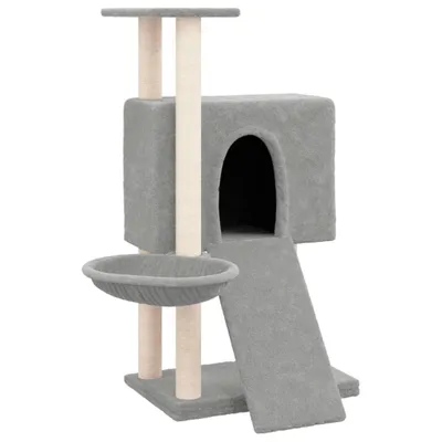 Image de Arbre à chat avec griffoirs en sisal Gris clair 96 cm