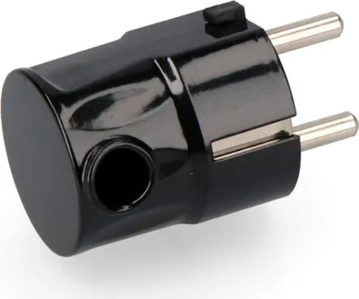 Obrázok produktu pre Edm Balenie Schuko zástrčka 602207 4,8 mm čierna jedna veľkosť / zástrčka EÚ 220V čierna jedna veľkosť