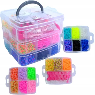 Produktbild von ToysPlanet Schmuck-Bastelgummis 3500-teiliges Set mit Koffer