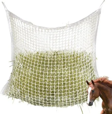 Produktbild von Heuraufe für Pferde: 120 x 90 cm, Futternetz für 8,5 kg Heu, langlebig und praktisch, ideal für längere Fütterungszeiten