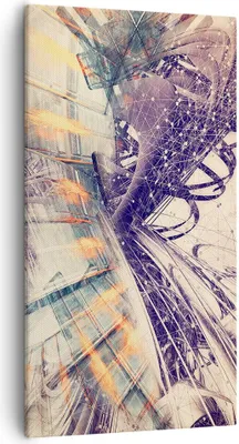 Produktbild von Bild auf Leinwand - Leinwandbild - Abstraktion modern - 55x100cm - Wand Bild - Wanddeko - Leinwanddruck - Bilder - Kunstdruck - Wanddekoration - Leinwand bilder - Wandkunst - PA55x100-4057