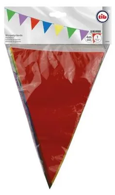Produktbild von Wimpelgirlande, bunt, L:4m,PE,