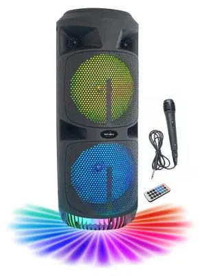 Image de Enceinte lumineuse Bluetooth KARAOKE 600W MAXISOUND