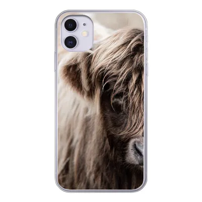Produktbild von MuchoWow® Handyhülle Schutzhülle Hülle für iPhone 11 Schottischer Highlander - Kuh - Vlies Silikon Softcase Handy Hülle - Handytasche
