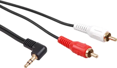 Produktbild von Maclean MCTV-825 3m Miniklinke 3,5mm Winkelstecker auf 2RCA Kabel vergoldet Hohe Übertragungsqualität Abschirmung Stereo MP3 DVD TV Heimkino