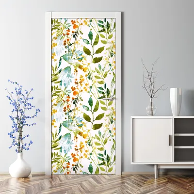 Produktbild von Dekorative Türposter selbstklebend Klebefolie Wandaufkleber Türaufkleber Frühling Blumen 77 x 200 cm