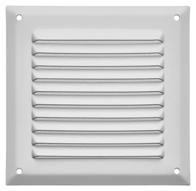 Produktbild von SOTECH Lüftungsgitter 140 x 140 mm Aluminium – weiß, aufschraubbar, mit Insektenschutz