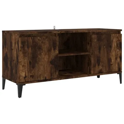 Obrázek produktu pro vidaXL TV skříňka s kovovými nohami Smoked Oak 103,5x35x50 cm