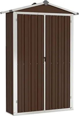 Productafbeelding van Famanu tuinhuis hout - Houten tuinhuis voor opslag - Bruin tuinhuis voor buiten