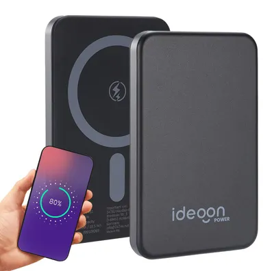 Produktbild von MagSafe Powerbank 5000 mAh, 15W Qi - Hochwertige kompakte Wireless Power Bank – Schnelles Laden Quick Charge für iPhone & Android – Mobiler Power-Boos