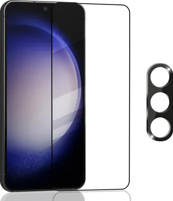Produktbild von 1-Pack Displayschutzfolie & 1-Pack Objektivschutz fur Samsung S23 Fe aus 9H gehärtetem Glas