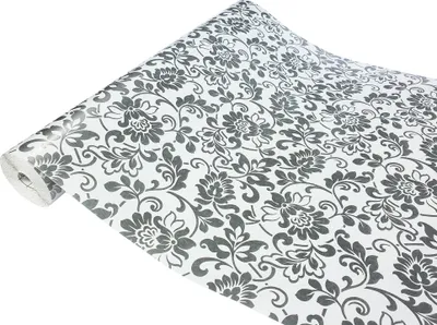 Produktbild von Klebefolie Möbel 45x1500 cm - Ornament Grau - Möbelfolie selbstklebend in Deko-Stil - Folie für Möbel zur Renovierung von Türen, Schränken und Regalen - Möbelfolie dekorativ und pflegeleicht