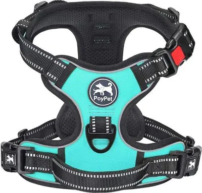 Image de Harnais pour chien anti-traction avec clip frontal et propriétés réfléchissantes pour un confort optimal lors de la promenade