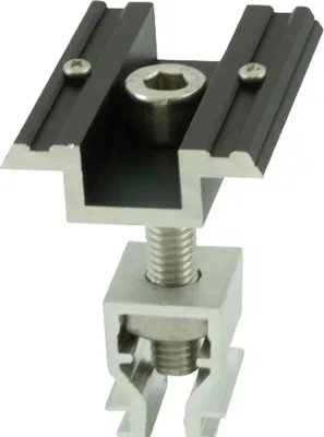 Produktbild von Alumero easyCLAMP, Mittelklemme mit Pin, schwarz, 28-42, 1 Stk.