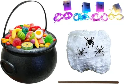 Produktbild von Beleuchteter Halloween-Süßigkeiteneimer mit Sprudeltopf für Partys