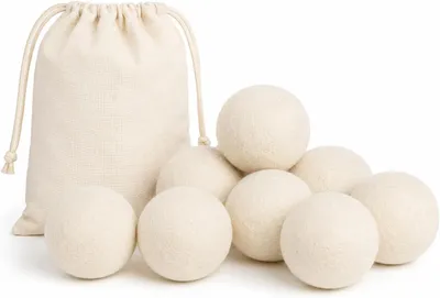 Imagen del producto de Bolas secadoras de lana, antistáticas, reutilizables, paquete de 3 unidades, para la ropa