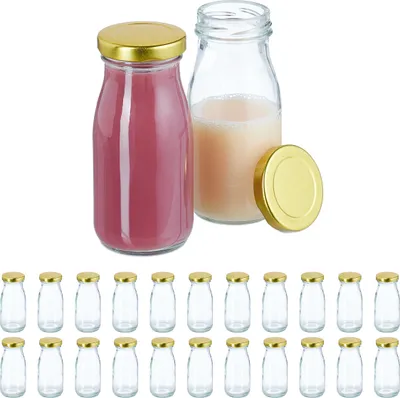 Zdjęcie produktu dla Relaxdays 10050535, Zestaw uniwersalnych pojemników, 0,15 l, Szkło, Przezroczysty, Pokrywka zakręcana, 55 mm