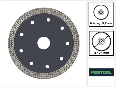 Produktbild von Festool TL-D125 PREMIUM Diamanttrennscheibe 125x1,2x22,23mm ( 769162 ) für Beton und Naturstein für DSC-AGC 18-125, AGC 18-125, DSC-AG 125 FH, AGP 125