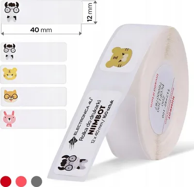 Zdjęcie produktu dla Etykiety samoprzylepne naklejki termiczne Niimbot D11 D110 D101 H1S 12x40
