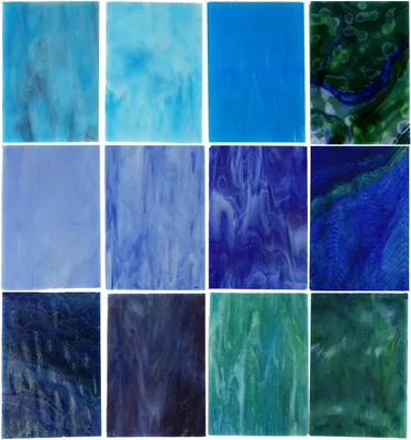 Produktbild von Blaue Kathedral-Glasmalerei, 10 Stück