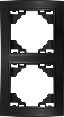 Produktbild von 2-fach Kunststoff Rahmen vertikal QUADRA schwarz