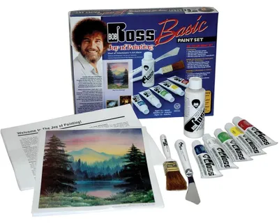 Productafbeelding van Ross Basic olieverf set voor starters, inclusief landschapsborstel, detailschildermes en handleiding