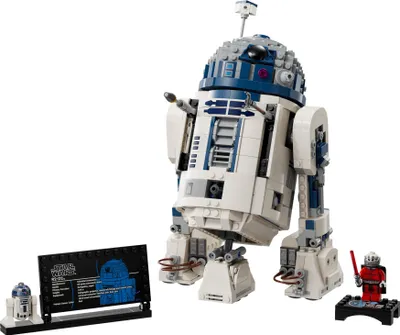 Produktbild von LEGO Star Wars R2-D2, Modell-Set für Kinder, Jungen & Mädchen, baubare Spielzeug-Droiden-Figur mit 25. Jahrestag Darth Malek Minifigur und Dekoration Plakette, Sammlerstück Geschenkidee 75379