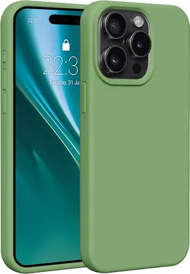 Immagine prodotto di Etteri cover in silicone per iPhone 15 Pro Max 6.7" cover per cellulare verde chiaro